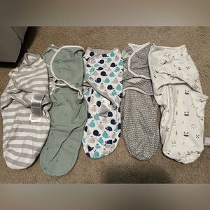 KeaBabies 0-3mo swaddles x5